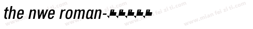 the nwe roman字体转换